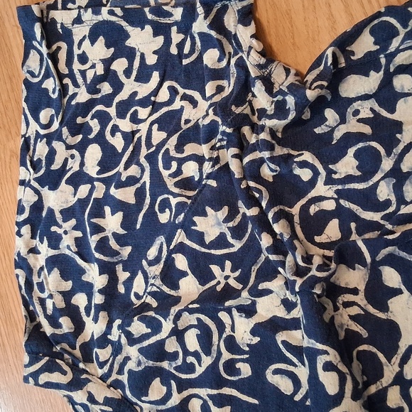 Lucky Brand Womens Blue Paisley Print Blouse Size Large - Picture 5 of 6